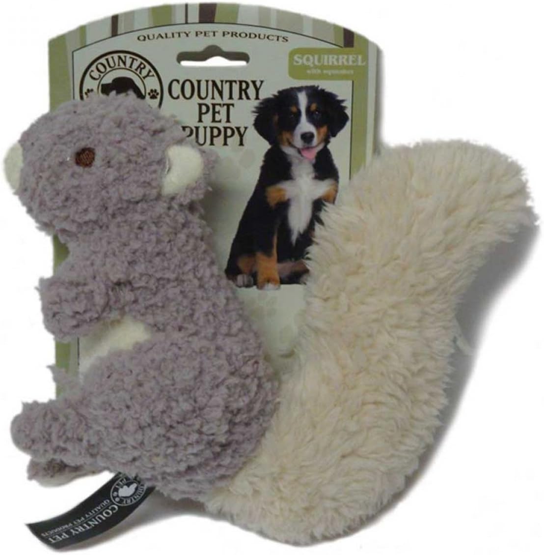 Country Pet Dog Puppy Toy Squirrel with Rattler