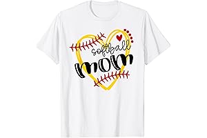 Personalized Softball Heart Tee: A Heartfelt Gift for Softball Mamas