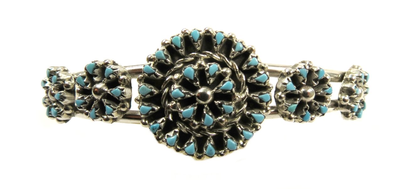 Armspange für Damen aus Sterling Silber - Petit Point Turquoise