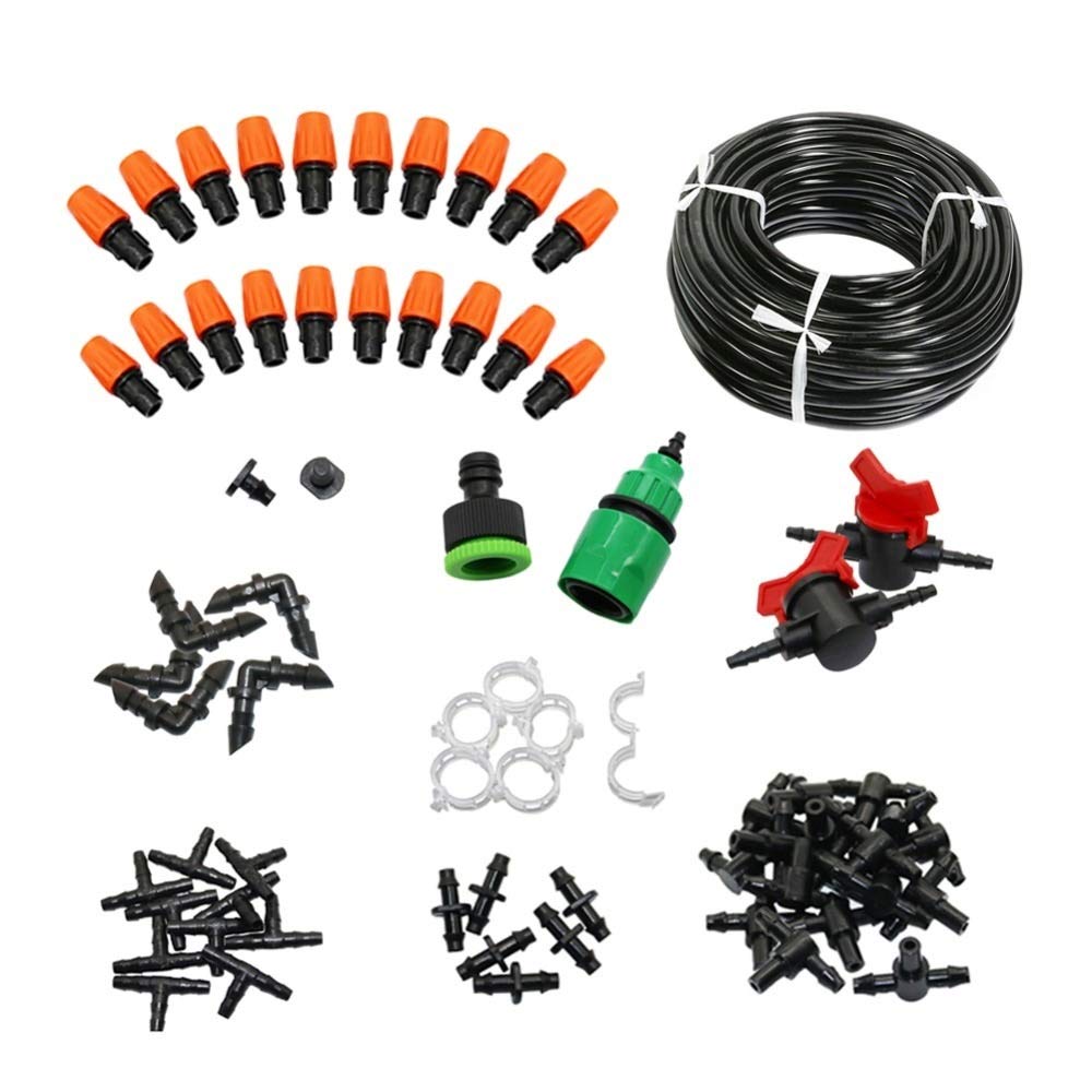 20 m Sistema di nebulizzazione da Giardino Fai-da-Te Kit per Sistema di irrigazione a Goccia per Giardino in Serra Irrigatore agricolo Nebulizzatore di Raffreddamento