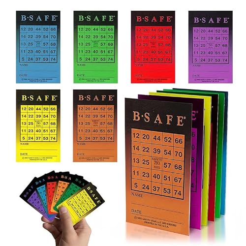 B-Safe Safety Bingo Cards 6 Colors, Workplace Safety Game, Employee Gift
