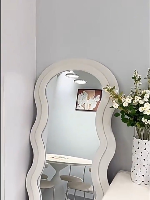 Amazon.co.jp: TechPeak 全身鏡 ウェーブミラー 姿見 おしゃれ 韓国風