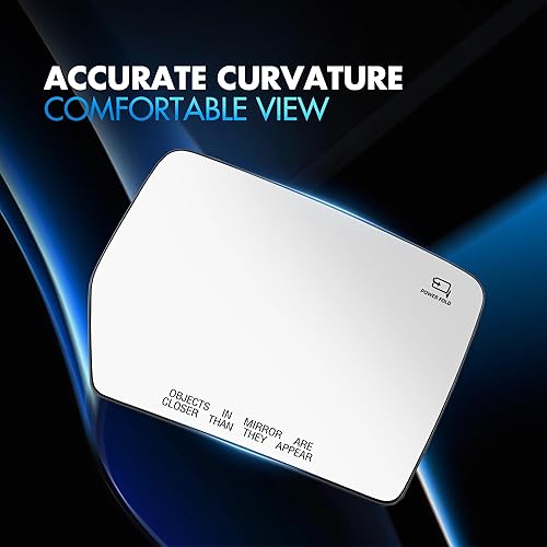 Miniatura 5 de SNEMEEY Espejo lateral del pasajero de repuesto para Ford F150 2004 2005 2006 2007 2008 2009 2010, espejo retrovisor convexo calefactado derecho con