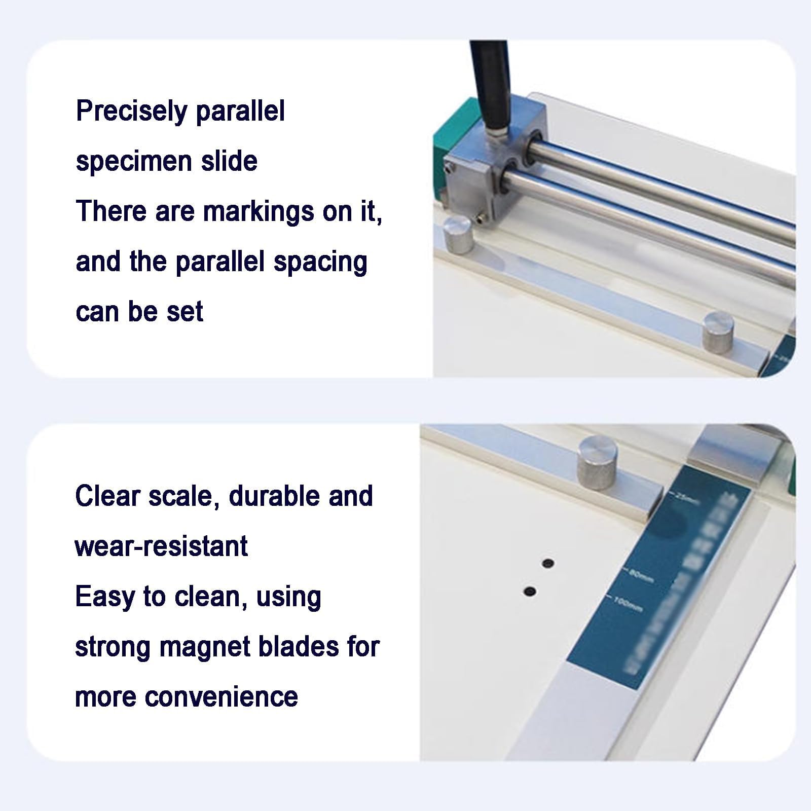 Taglierina manuale per campionamento del cartone, campionatore di pressione del bordo con lunghezza di 220 mm, regolabile per test su carta ondulata e cartone