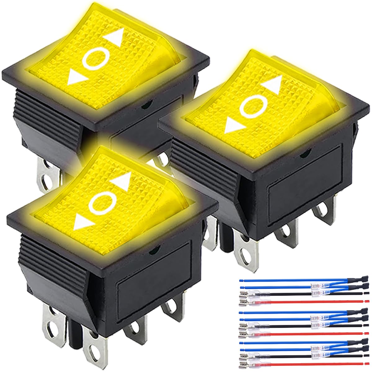 12v Switch Latching Push Button Switch MKBKLLJY 16Pcs Round Rocker ...