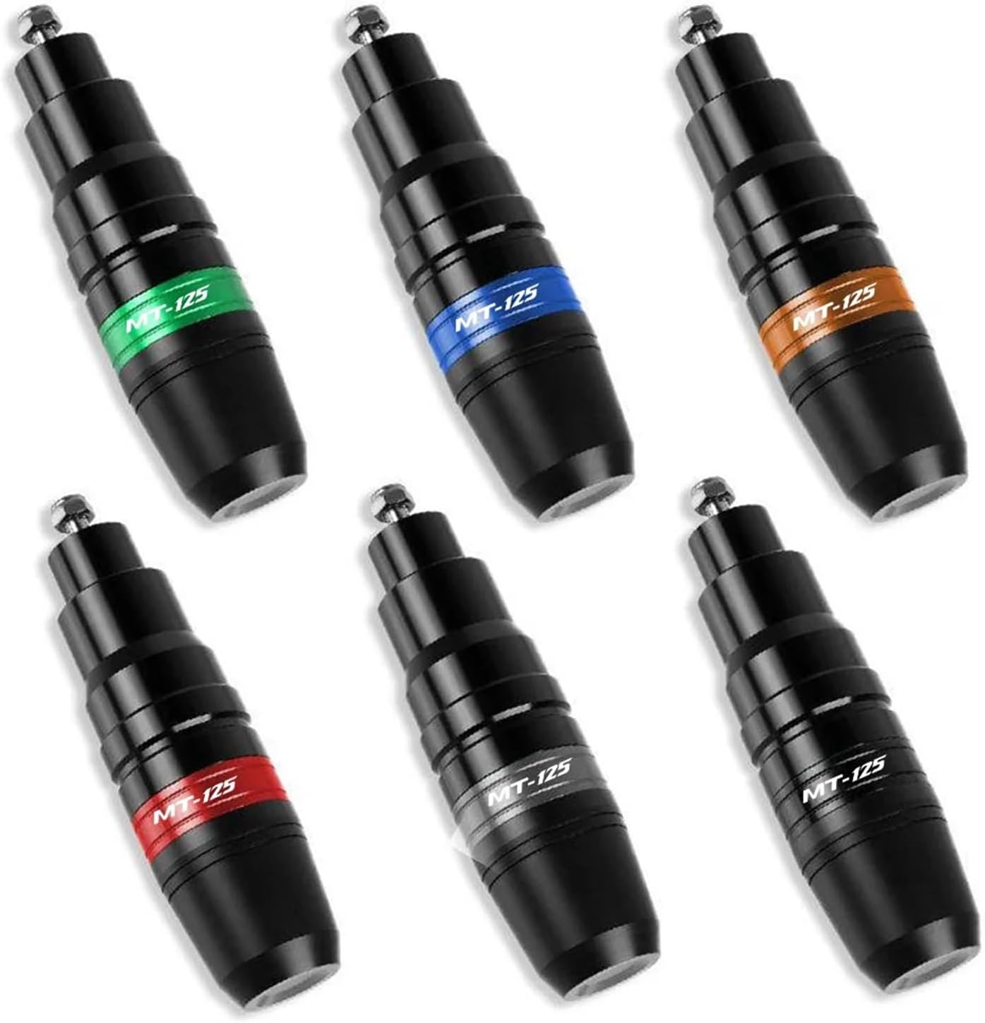 jiningxinxin Motorcycle Aluminum Crash Guard Compatible With MT125 Frame Sliders Engine Falling Protection Pad(C-Blue)