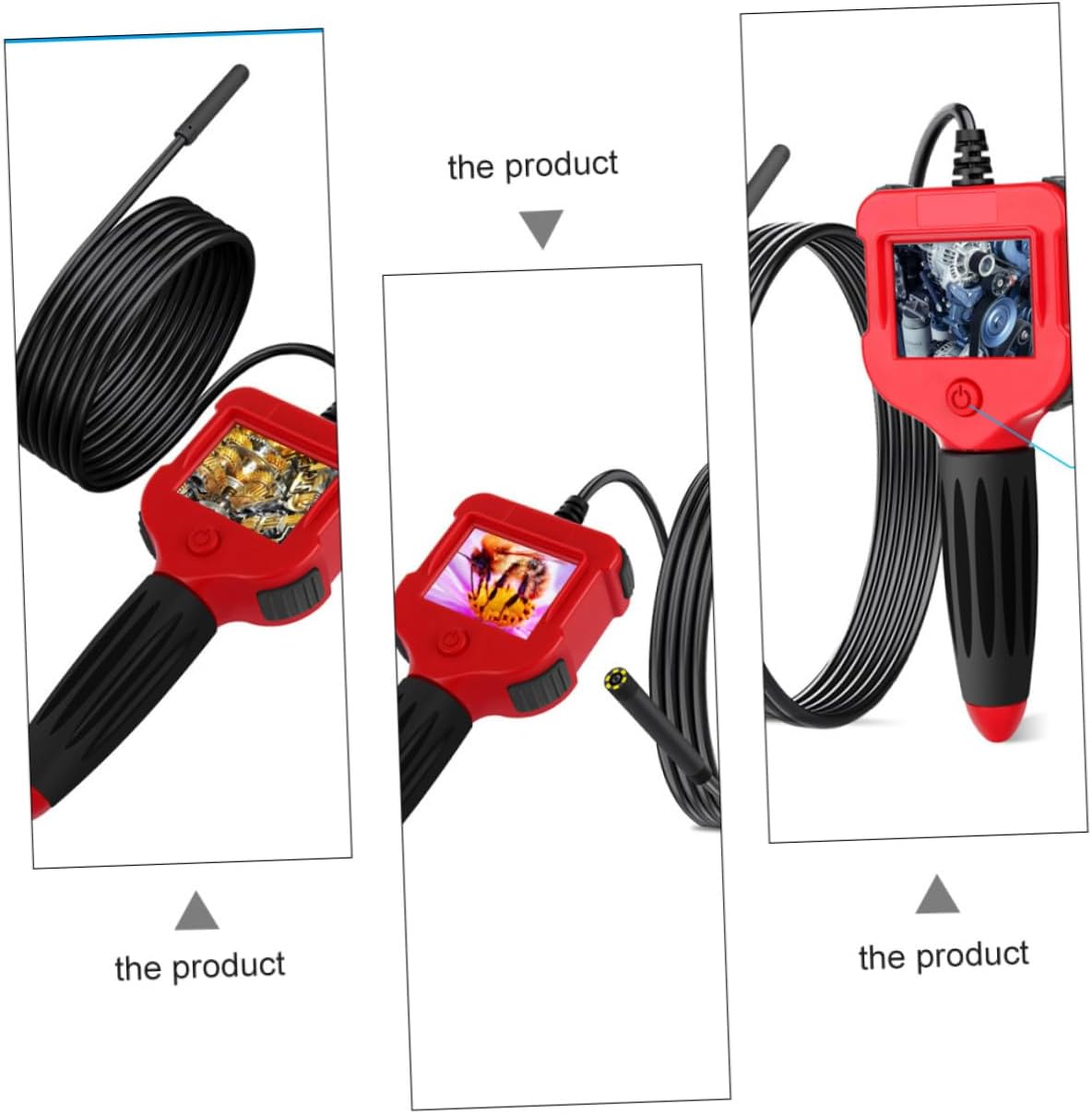 Alipis Waterproof Handheld Inspection Camera LCD Screen Portable Borescope for Pipe and Engine Repair LED Lighted Inspection Tool