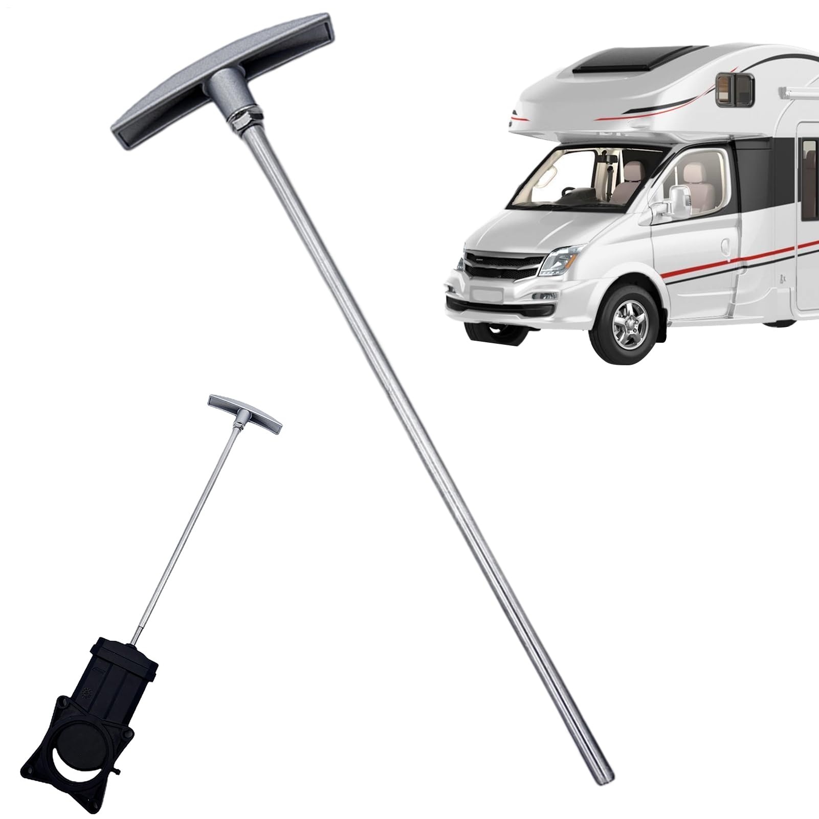 Varilla de extensión de válvula de alcantarillado para RV - Tubo de manija de tanque, varilla de reemplazo de válvula de desechos de 9 pulgadas para RV | Tubo de extensión conveniente para el