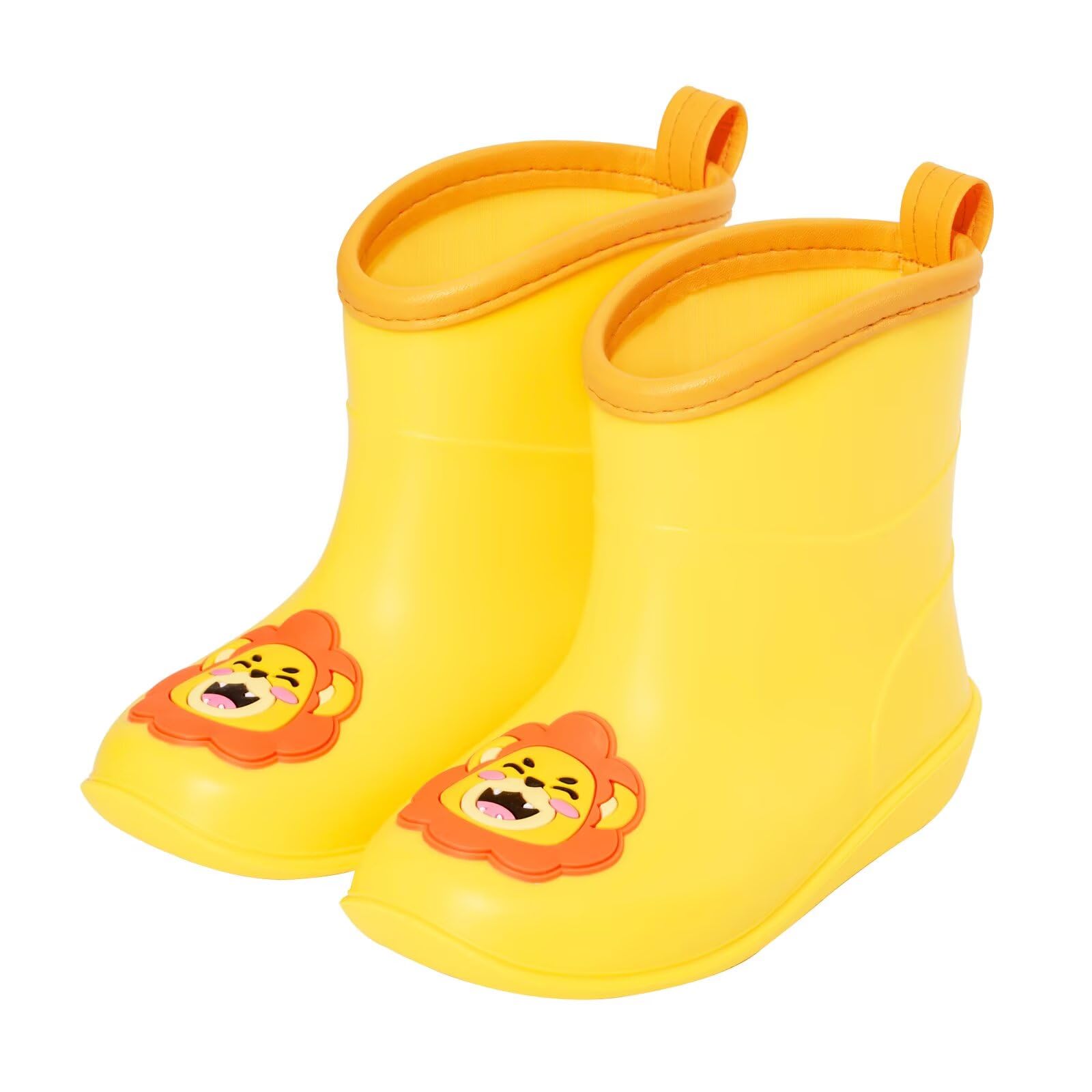 Baby Wellies for Boys Girls, Lightweight Child Kids Wellies, Animal Cartoon Pattern Welly Boots, Infant Rain Boot Wellingtons Waterproof Boots for 1-6 Years