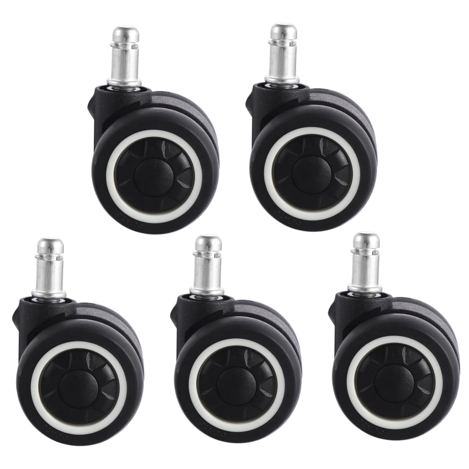 Homoyoyo 5pcs Ultra Quiet Swivel Caster Industrial Caster for Home Office Furniture