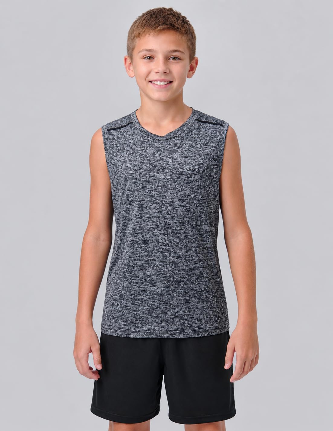 5 Pack Youth Boys Dry-Fit Active Tank Tops