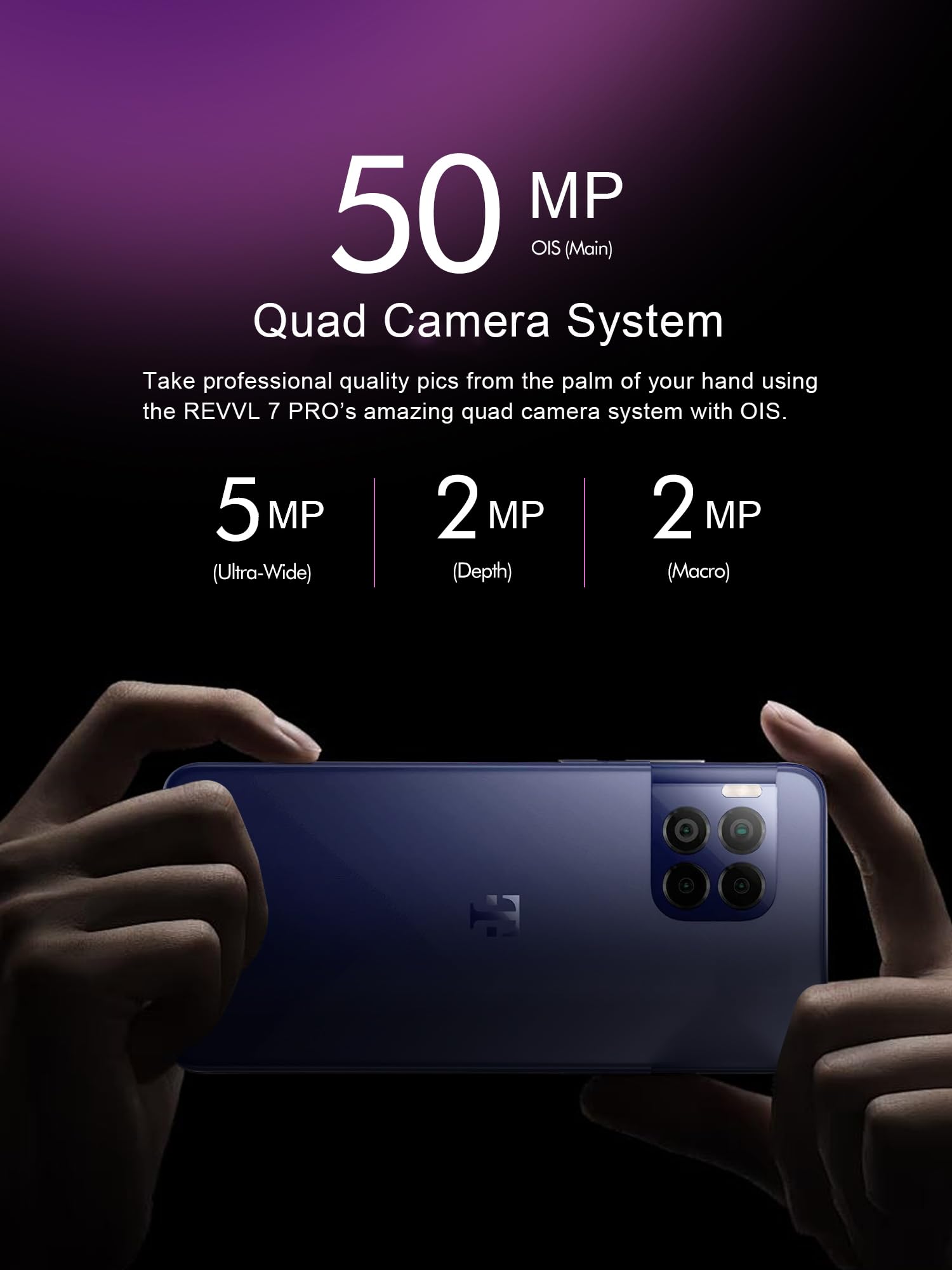T-Mobile Revvl 7 Pro 5G Unlocked Smartphone, 256GB, Azurite Blue