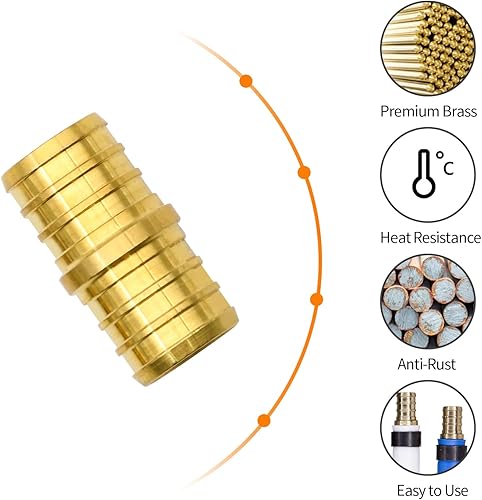 Miniatura 22 de Paquete de 50 accesorios PEX de 3/4 pulgadas, accesorios de codo PEX de latón para tubería PEX