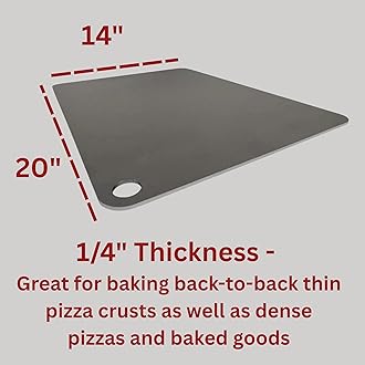 THERMICHEF by Conductive Cooking – Extra Large Pizza Steel Plate for Oven Cooking and Baking (3/16” Standard, 14”x20” XL) - Made in USA