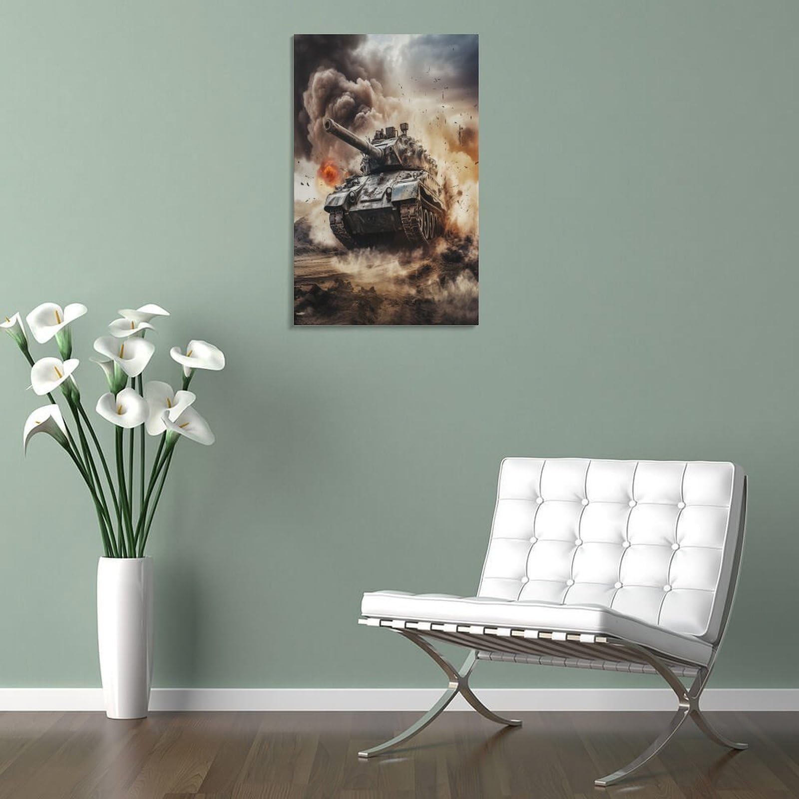 NAHCBIOT Tanque Cuadros En Lienzo Decoracion De Pared Modernos Mural Para Salon,Cartel de juego Dormitorio,Baño,Comedor 24x36inch(60x90cm)