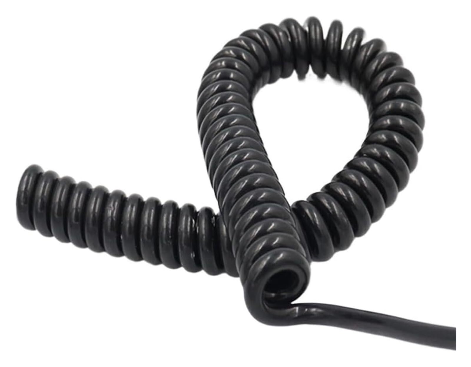 Cable telefónico Cable flexible de resorte en espiral, cable espiral mate de 22 AWG, 4 núcleos, 0,3 mm², extensión de 1 metro, 5 metros, 7 metros, 10 metros, resorte telescópico.(Stretch 3 meter)