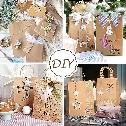 Image of RanGit Bhumi - Kraft Paper Bags for Shopping Retail Paper Carry Bags, Party Favor Return Gifting Bags, Disposable Paper Covers (Brown, 9x4x12 in)