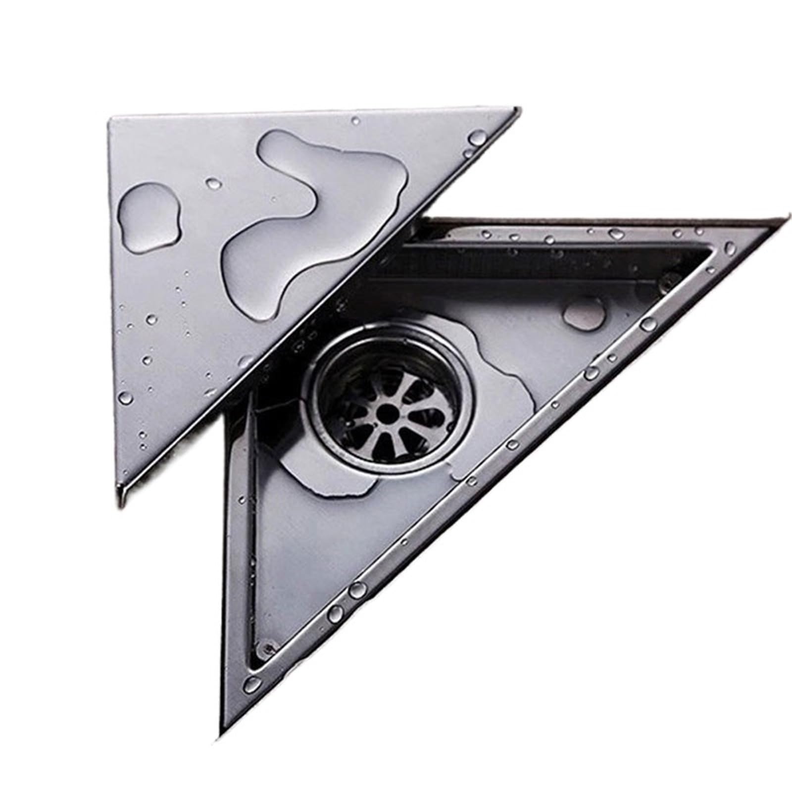 Square Floor Drain Bathroom Floor Drain Hidden Type Triangle Tile Insert Drainer Cover Waste Grates Shower Drains 304 Stainless Steel Siphon