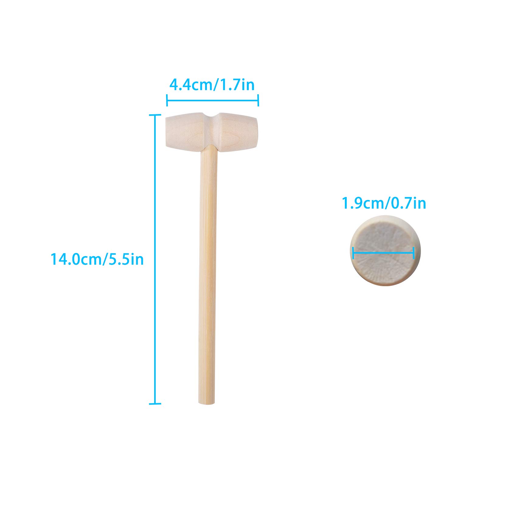 30 Pezzi Seria Mini Martello In Legno Per Aragosta Granchio E Crostacei, Mini Martello In Legno Colpisce Il Martello Di Legno Torta Del Pianeta