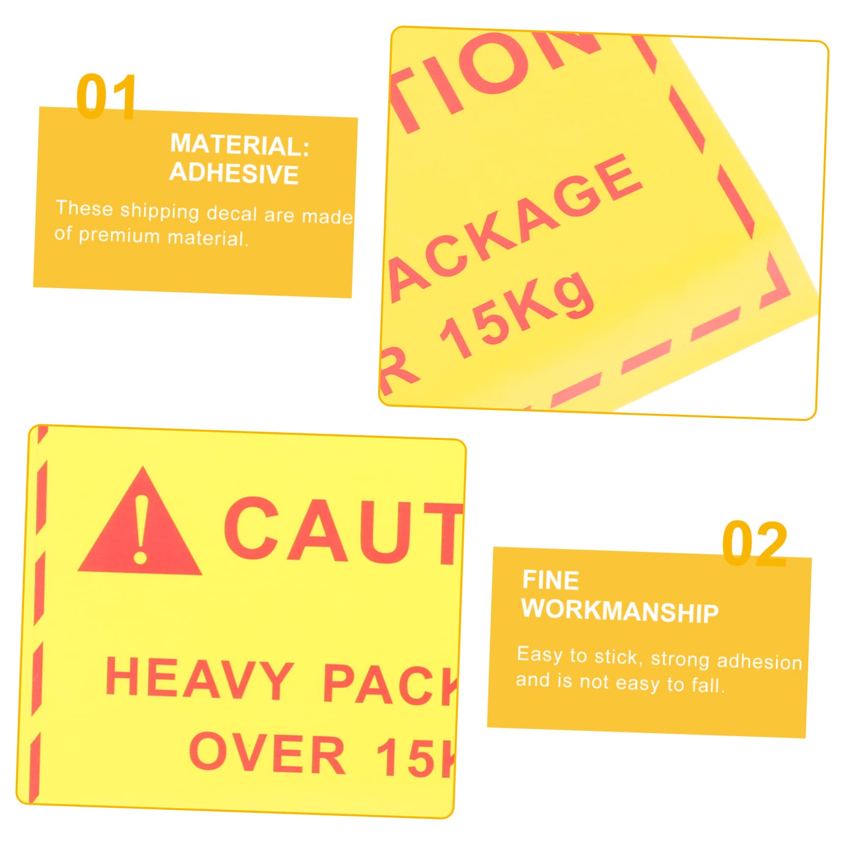 PLAFOPE Lot De 3 Étiquettes Adhésives Davertissement Pour Objets Lourds Pour Manutention Spéciale Expédition 100 Pièces X 3