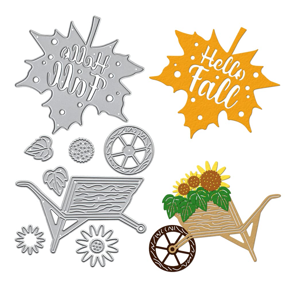 Amazon.co.jp: メタルオータムダイカット Whellbarrow Hello