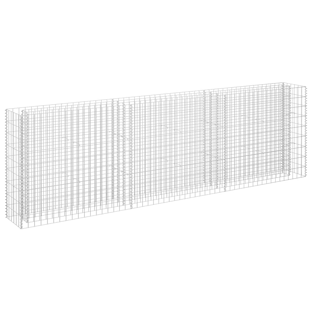 vidaXL Gabbione per Fioriera Gabbia Rete per Aiuola Accessori Arredo da Giardino Giardinaggio Orto Rialzato in Acciaio Zincato 270x30x90cm