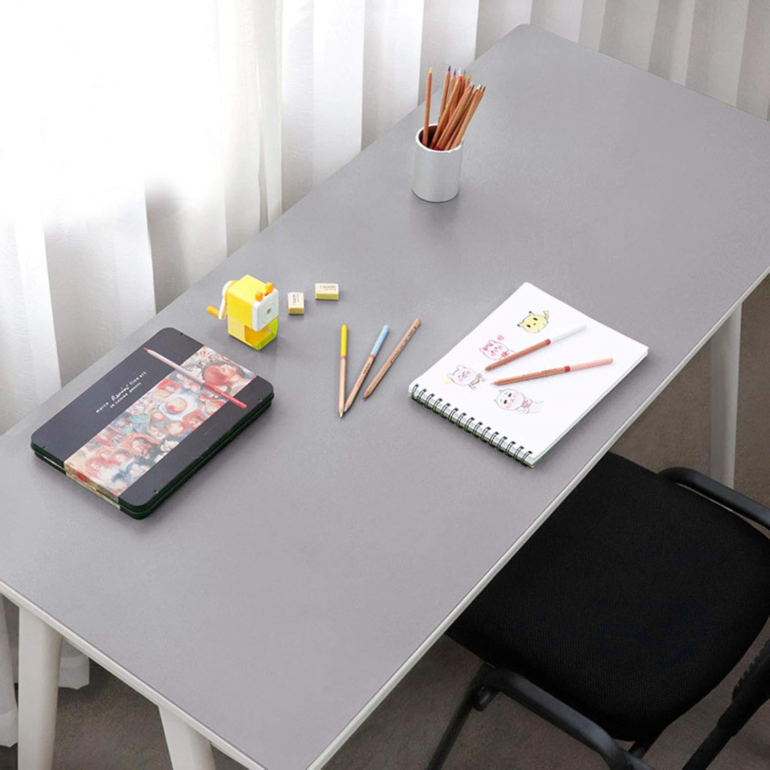 Tapis de bureau ergonomique grand tapis de souris étendu antidérapant