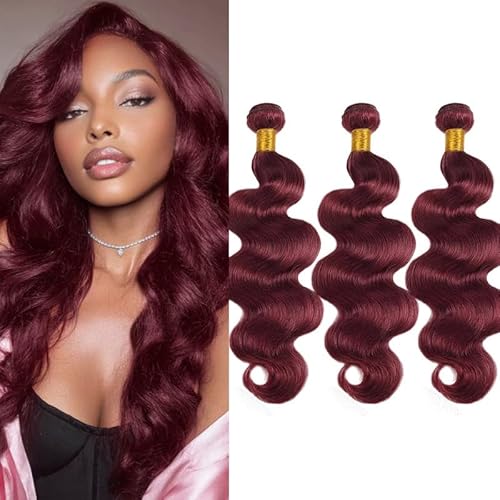 Burgundy Bundles Human Hair 99J Body Wave Bundles 24 26 28 inch Brazilian Hair 3