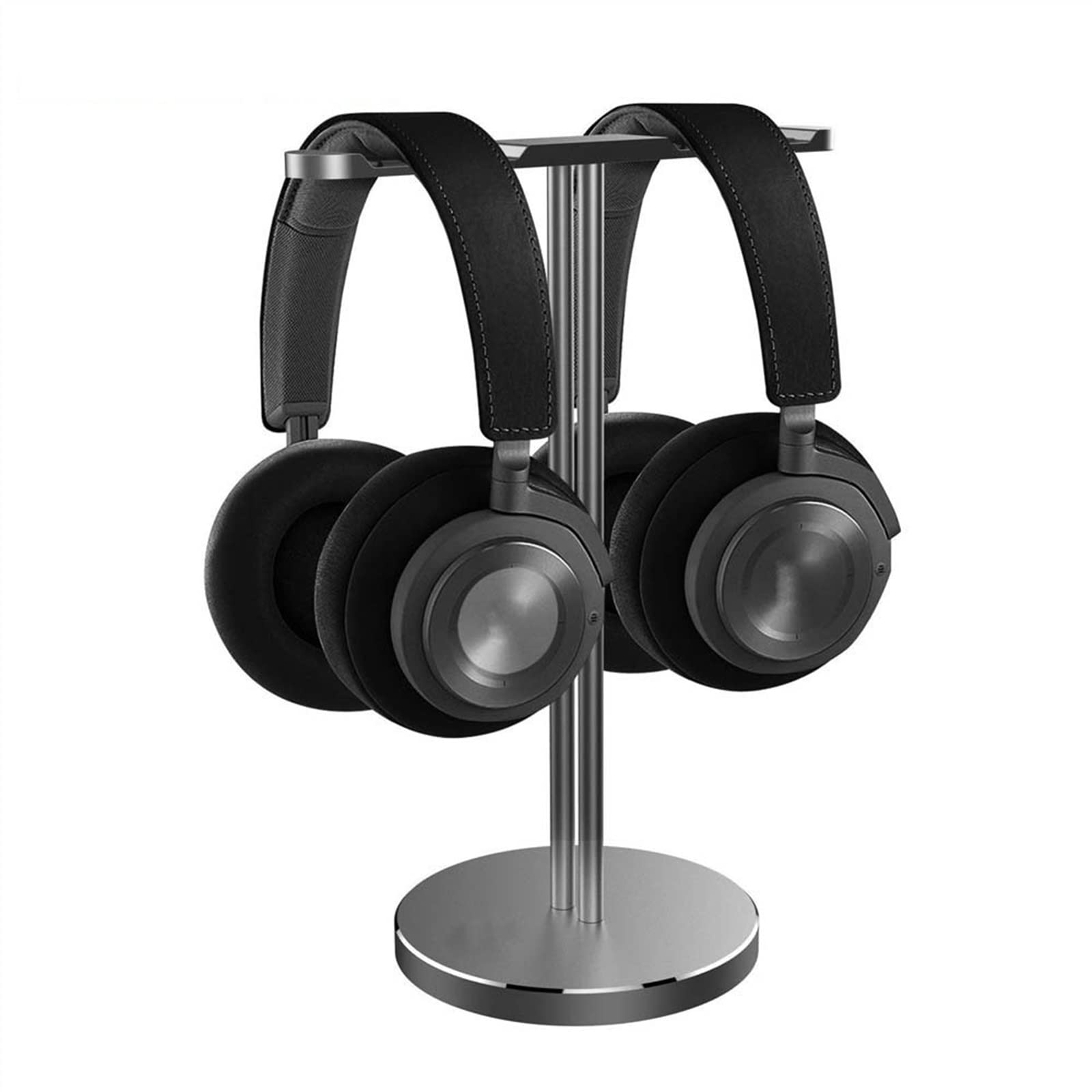 Supporto per Cuffie, Gancio per Auricolari, Supporto da scrivania in Alluminio per Due Auricolari con Cuscinetto Antiscivolo per Videogiochi.