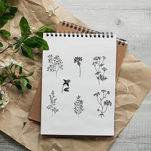 Miniatura 5 de Sellos transparentes de flores para hacer tarjetas y decoración de álbumes de fotos, hojas y flores, ramas, hierbas, plantas, sellos de goma