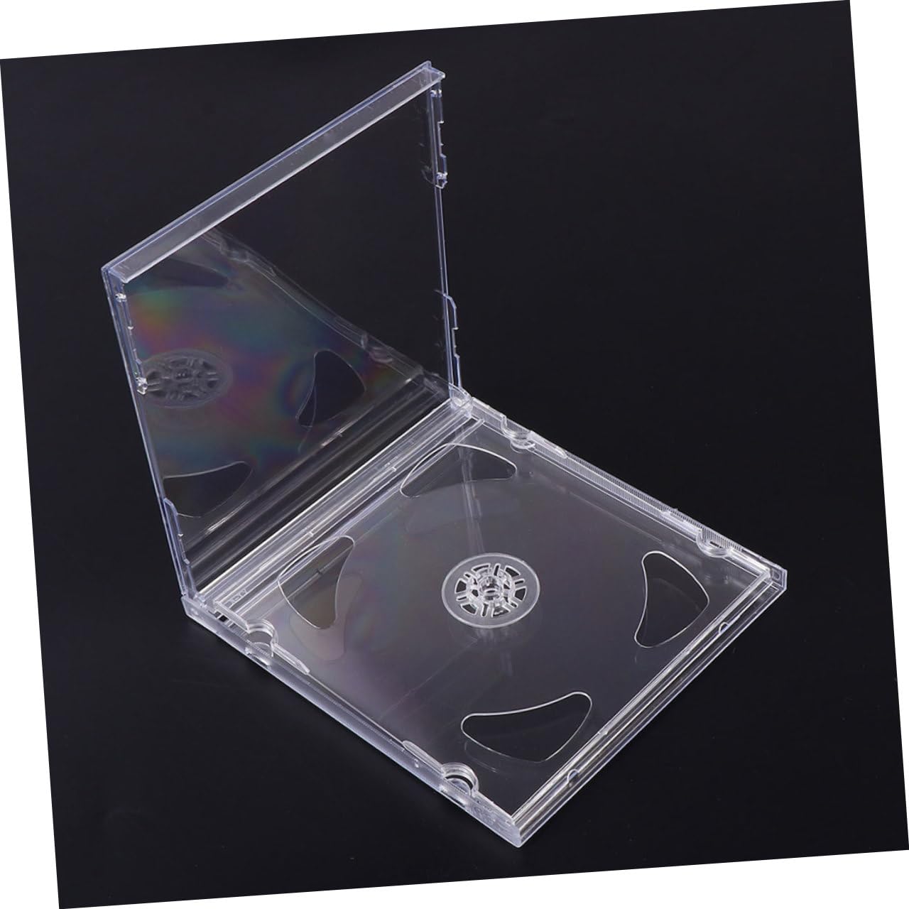 Custodia CD Trasparente Rigida in Plastica, Doppia, 25 Pezzi | Portatile e Compatta, per Archiviazione di Diari e Mixtape, Formato Contenitore per Supporti