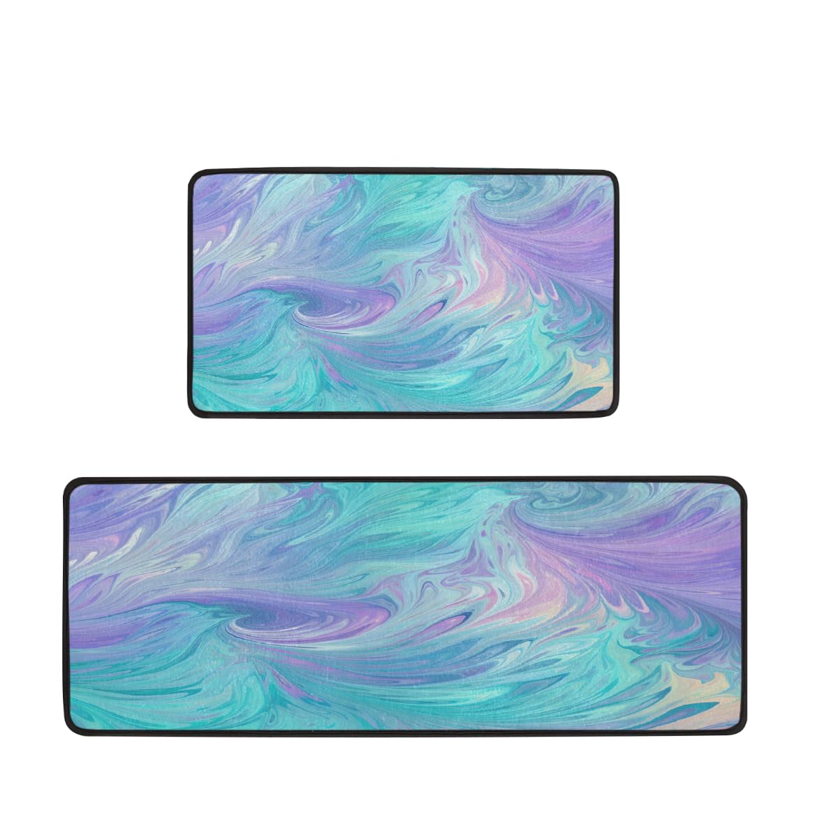 Tapis de cuisine antidérapants contre la fatigue debout en mousse texturée violette