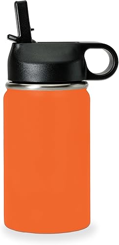 Vista 243 de LaserGram Botella de agua personalizada, palitos de lacrosse, acero inoxidable de doble pared aislada al vacío con popote superior, regalo grabado