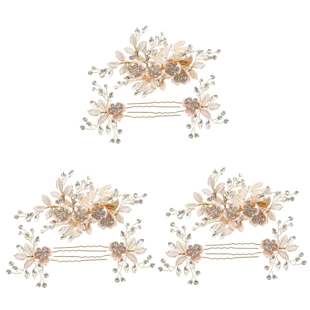 minkissy 3sets Accessori Per Sposa Fermagli Per Con Fiori e Perle Eleganti Gioielli Per Matrimonio Perfetti Per Cerimonie e Occasioni Speciali