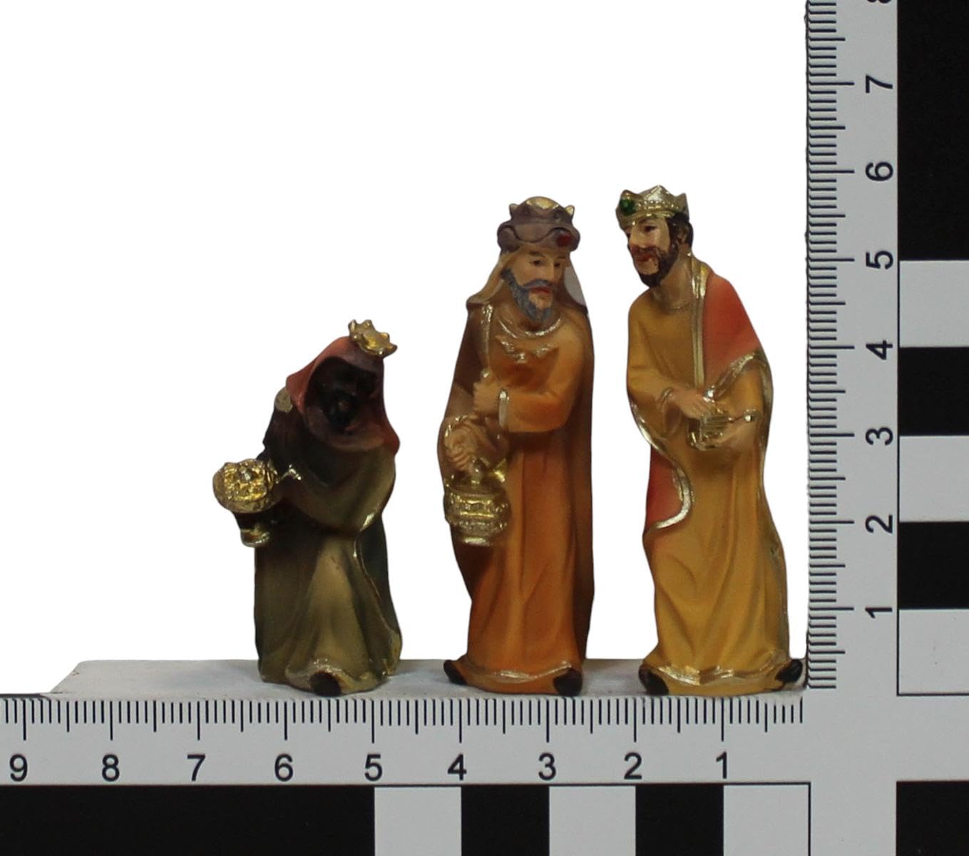 ZICOM Krippenfiguren Krippenset Miniaturenset 11-teilig Höhe 6cm handbemalt Polyresin, Modellbau Puppenhaus