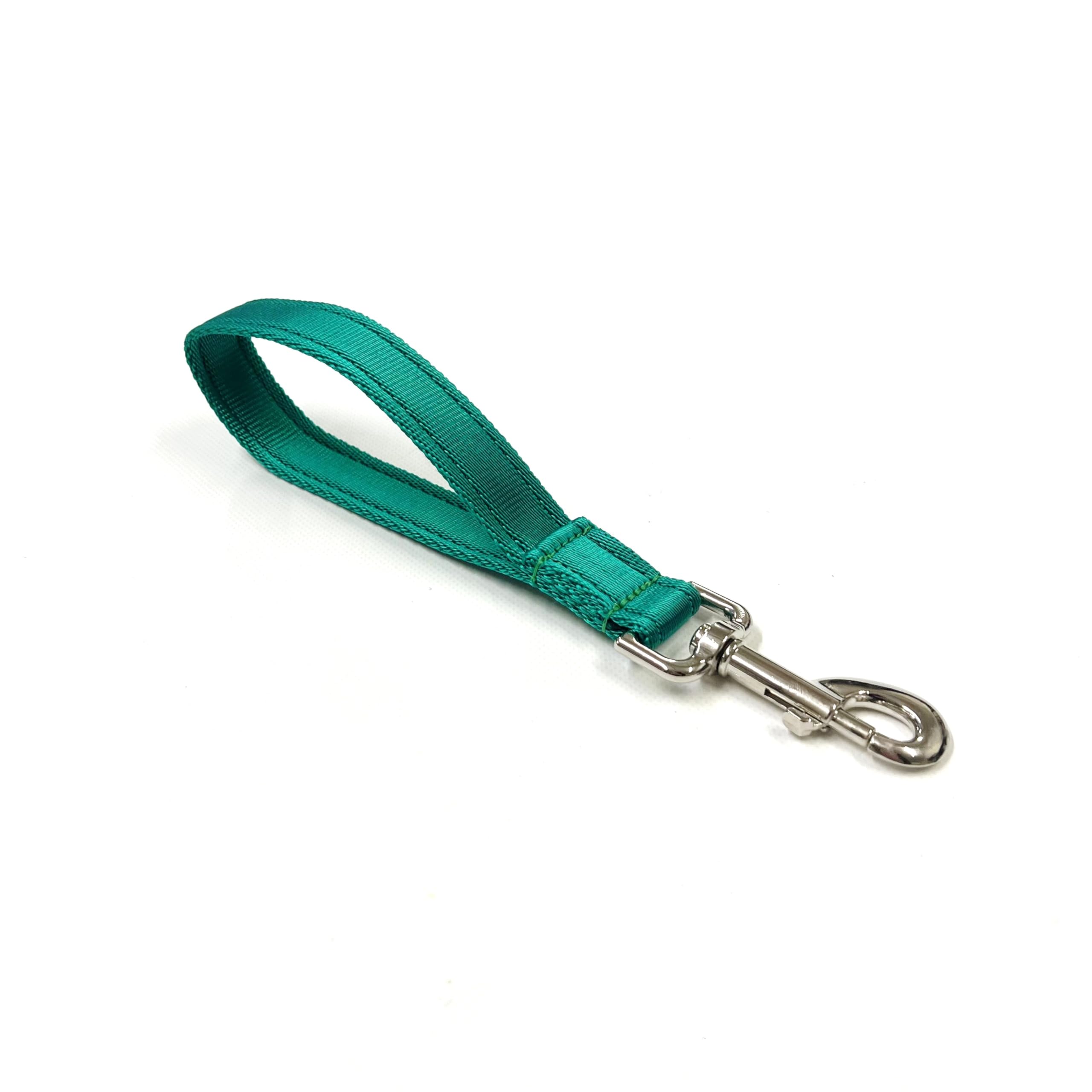 10" Short Close Control/Traffic Control Dog Lead Leash 25mm Cushion Webbing In (10" Emerald Green) โ image 1