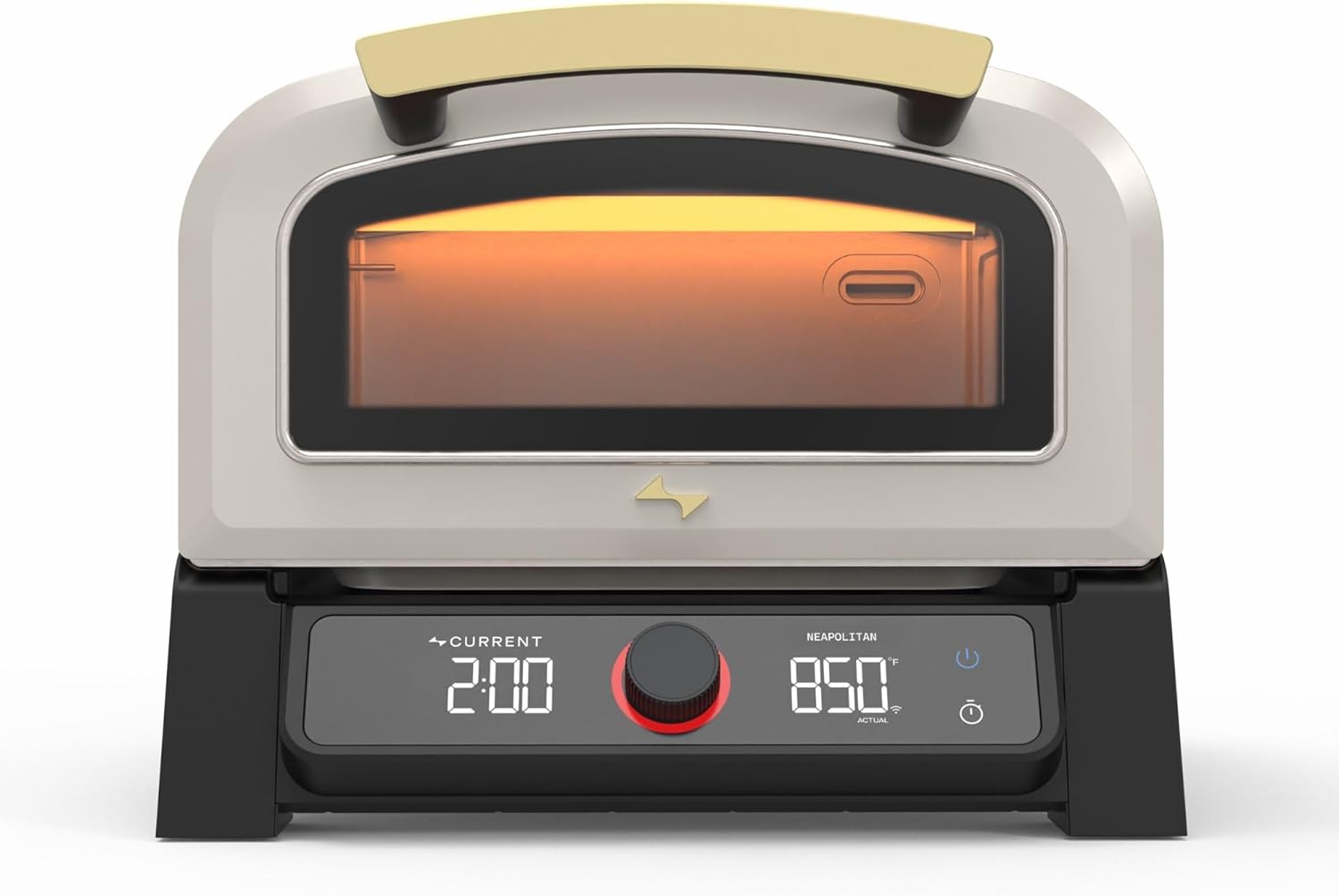 Current® Model P Smart Electric Pizza Oven, 12-Inch, 850°F Max, 5 Cooking Modes, App Connectivity for Temperature Monitoring & Custom Cooking Times, Compact for Indoor & Outdoor Use, Beige Current® Model P Smart Electric Pizza Oven, 12-Inch, 850°F Max, 5 Cooking Modes, App Connectivity for Temperature Monitoring & Custom Cooking Times, Compact for Indoor & Outdoor Use, Beige