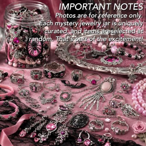 Image of SMUOBT Mystery Jewelry Jar Box Set, Surprise Jewelry Gift for Women | Jewelry Assortment with Necklaces, Earrings, Rings, Bracelets & Keychains, Mystery Mix, Birthday Gift for Women