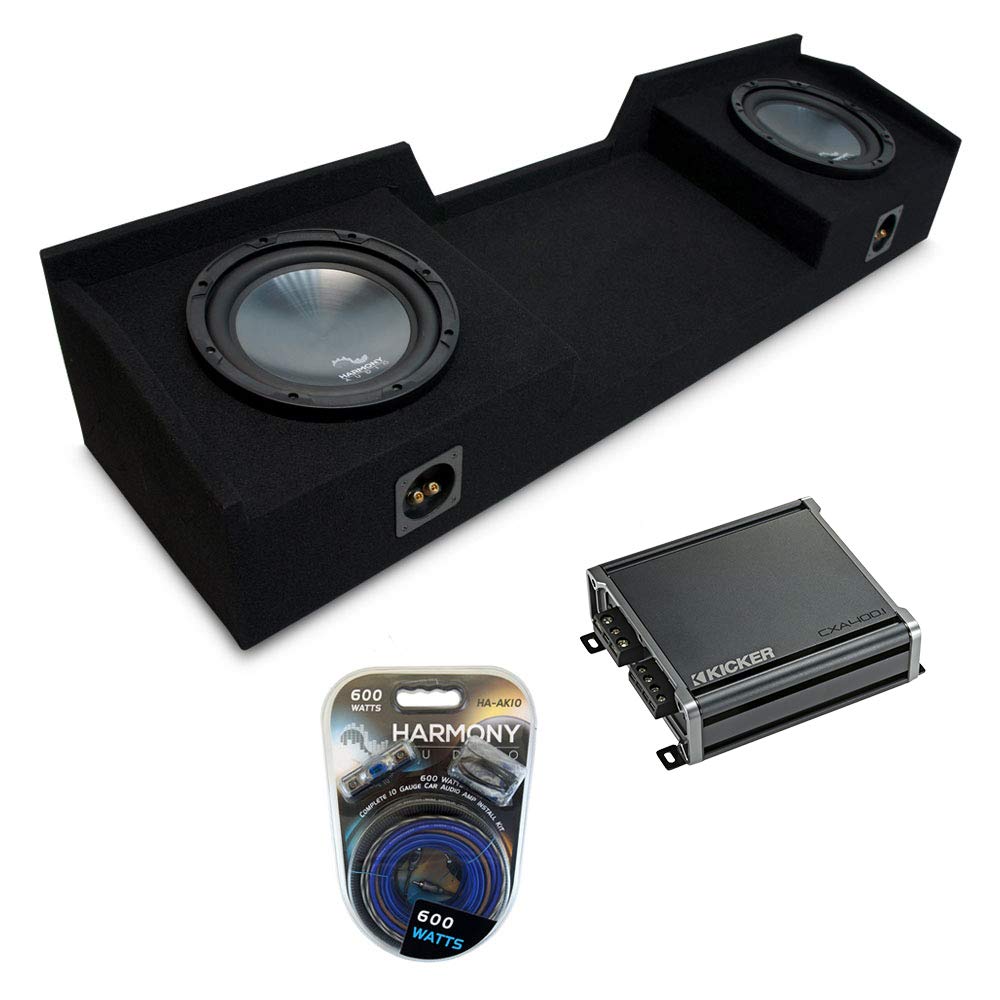 Harmony Audio R104 Compatible with Nissan Titan King or Crew Truck 04-15 Bundle Dual 10