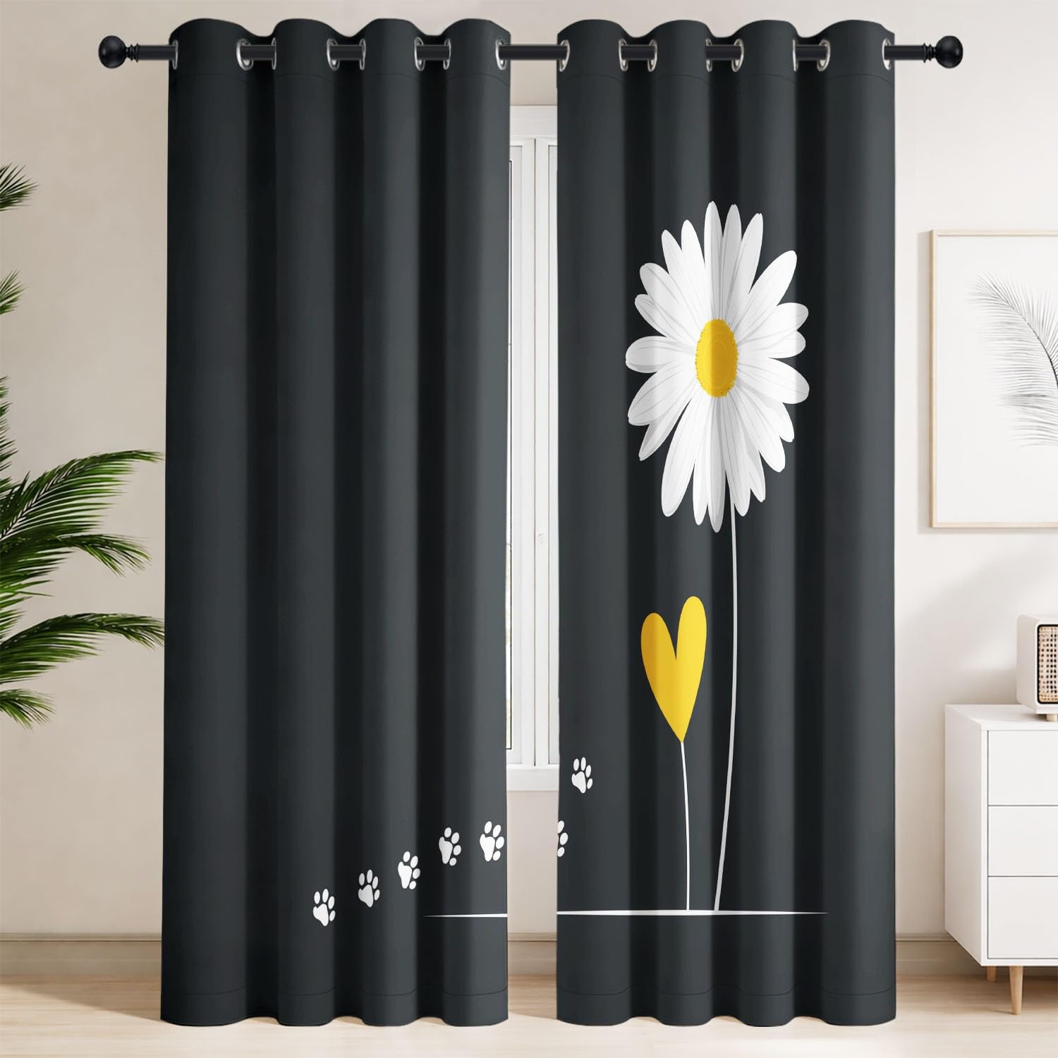 Rideau occultant thermique isolant pour chambre salon | 2 pièces opaque œillets