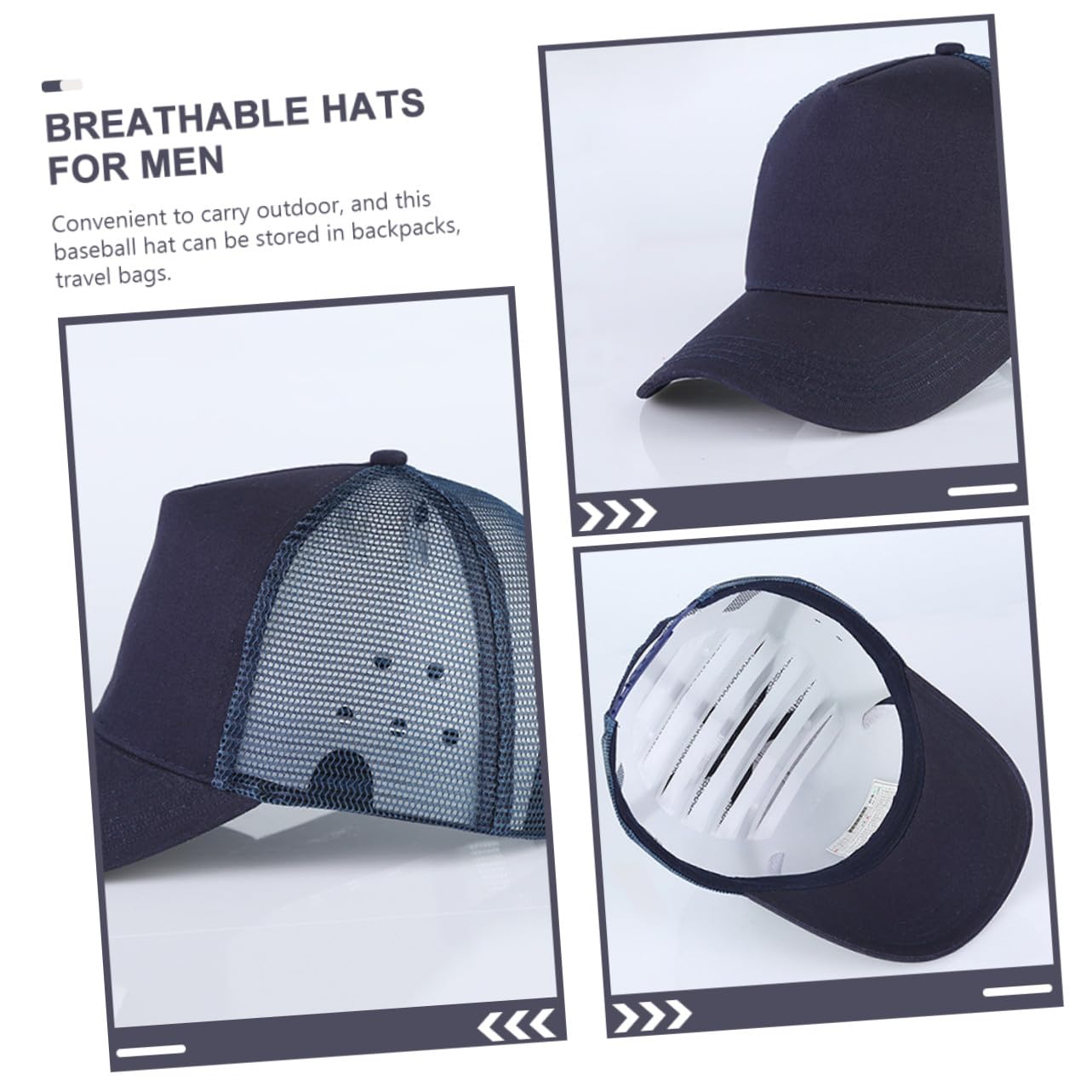 OUNONA Gorra de Béisbol Ligera y Transpirable con Protección Solar para Hombre Cómodo para Ciclismo Entrenamiento y Actividades al Aire Verano