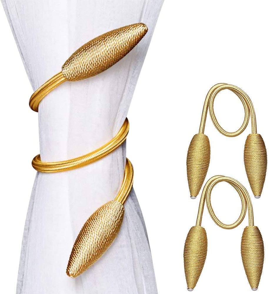 Curtain Hooks Curtain Holdback, Set Of 2 Creative Curtain Holder Classic European Window Treatment Holdbacks Random Modelling Curtain Tiebacks (Gold)