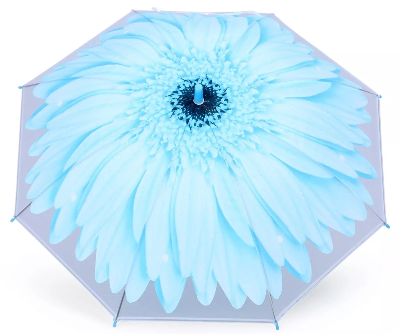 chaatewala ™ Blue Big Sunflower Umbrella, Transparent Umbrella Romantic Flower Transparent Clear Flowers Bubble Dome Umbrella Unisex, Floral Umbrella Umbrella, Umbrella for Kids, Umbrella for Women, Men-picture-52