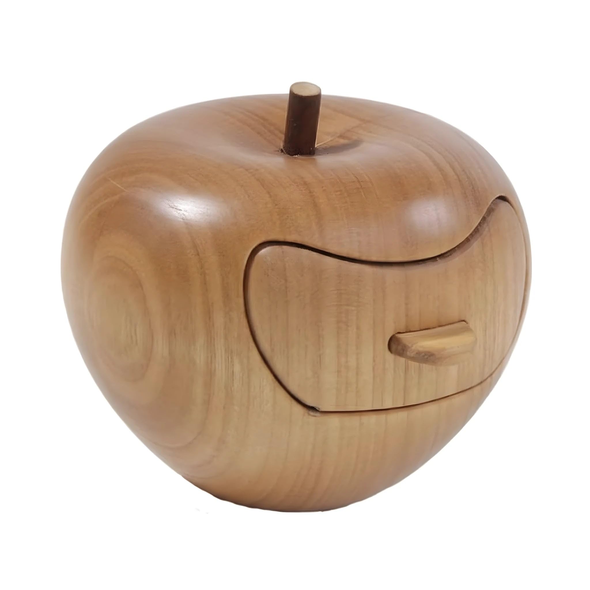 Dolfi Apple with Wooden Drawer 10 cm | Natural Wood in Val Gardena | Nativity Figure