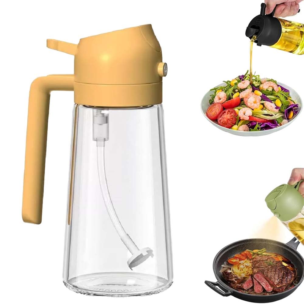 Kitchen Maiden 2 in 1 Oil Dispenser,Kitchenmaiden 2 in 1,Kitchen Maiden Oil Dispenser,Kitchen Maiden Oil Sprayer (Orange,1pcs)