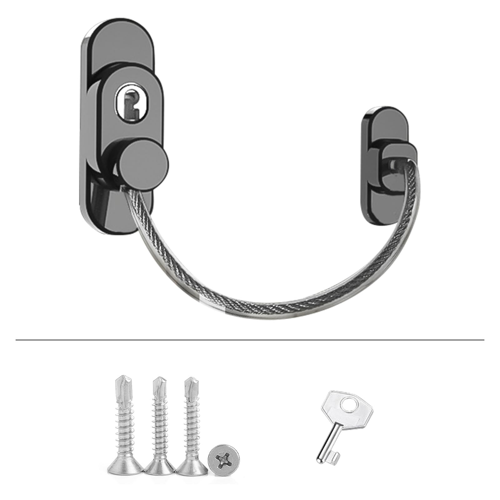 YMWALK Window Locks Child Pets Safety Locks for UPVC,Metal,Wooden Window,Window Restrictor Lock Adjustable Cupboard Locks Window Lock Door Lock with Keys and Screws