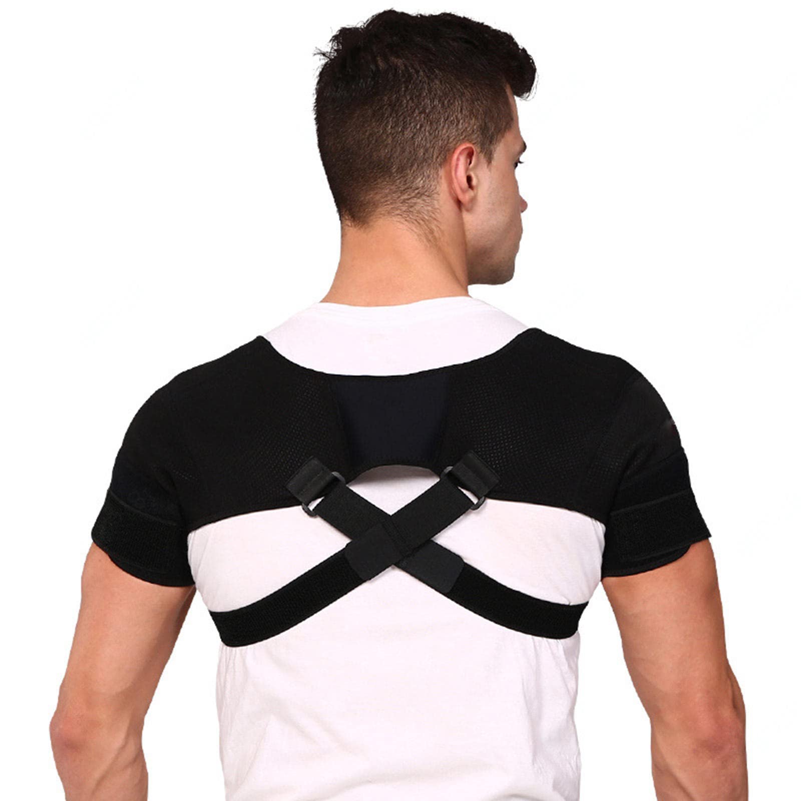 HAPPYNA Hombreras Deportivas Ajustables, Abrazadera Hombro Mujeres Hombres, Articulación Ca Dislocada, Desgarro Labrum, Fractura Tendinitis, Prevención Lesiones,M