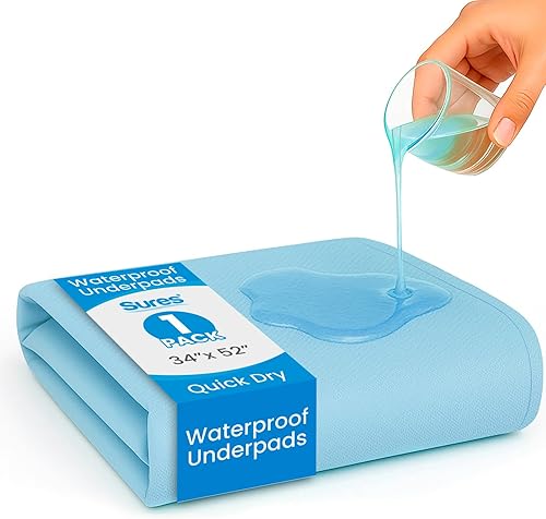 Miniatura 10 de Vive Almohadilla de cama lavable para incontinencia, resistente, impermeable durante la noche, protector de colchón urinario reutilizable para la