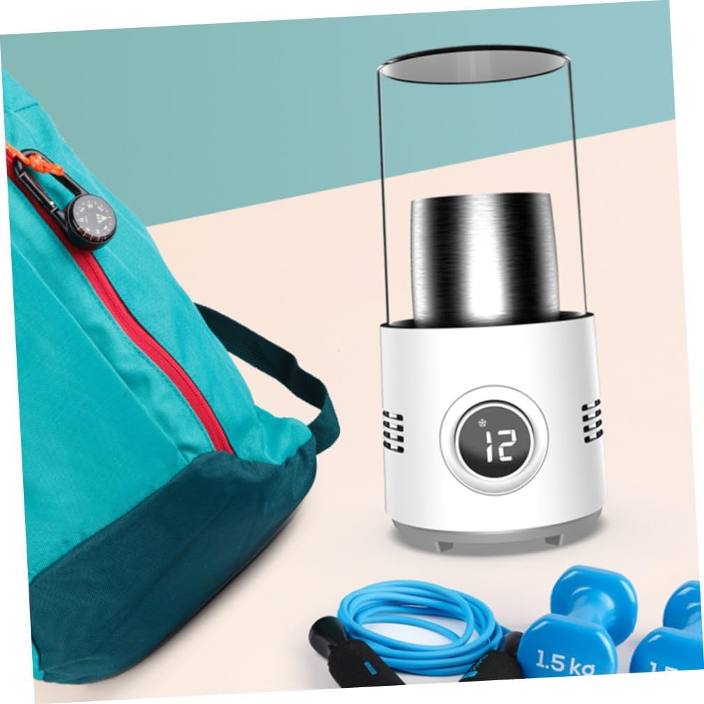 1pc Smart Refrigeration Cup Intelligent Beverage Cooler Warmer for Home Office and Travel Dual Function Digital Temperature Display Maintains Temperature for White