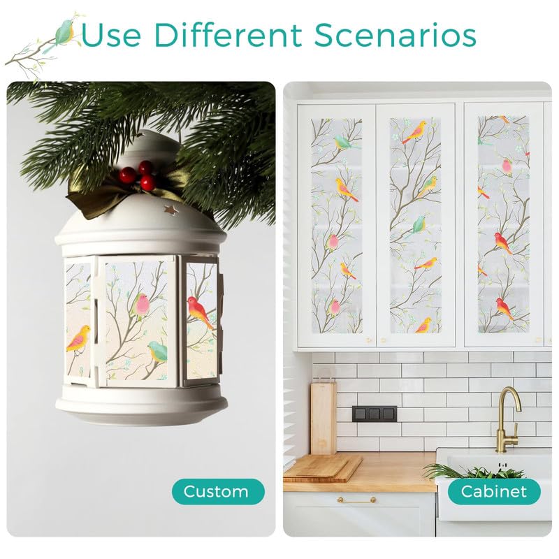 Image of Decorative Glass Film Window Film for Glass Film for Windows Privacy - Bird16 X 36 Inchs